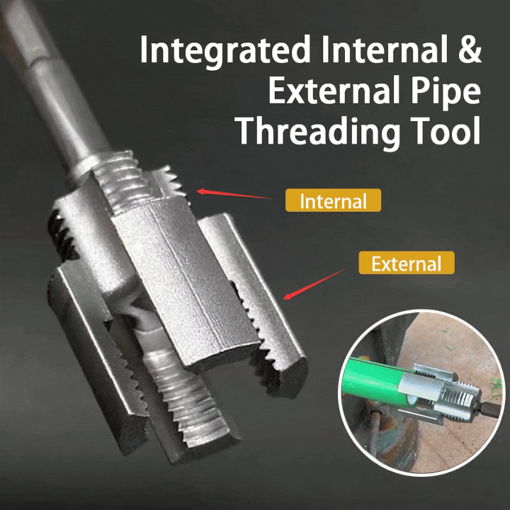 🔩Universal Internal & External Pipe Threading Tool – Compact, Durable & Easy to Use✨