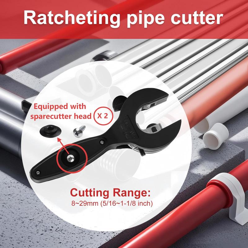 🔥Ratchet-type Pipe Cutter, One-hand Fast Pipe Cutting Tool