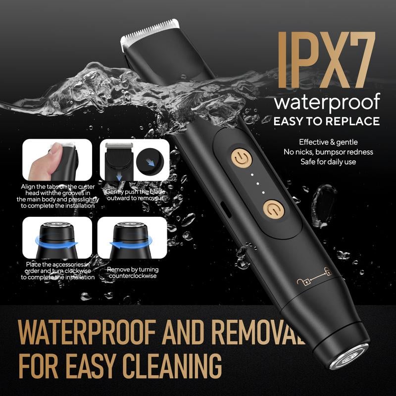 🔥Hot Sale 49% off🌟Akunbem Electric Groin Hair Trimmer for Men,Nose Hair Trimmer