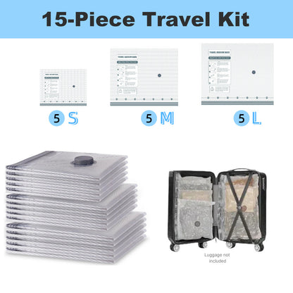 🏆⚡ 50K+ SOLD! Cordless Travel Vacuum Storage Compression Bag