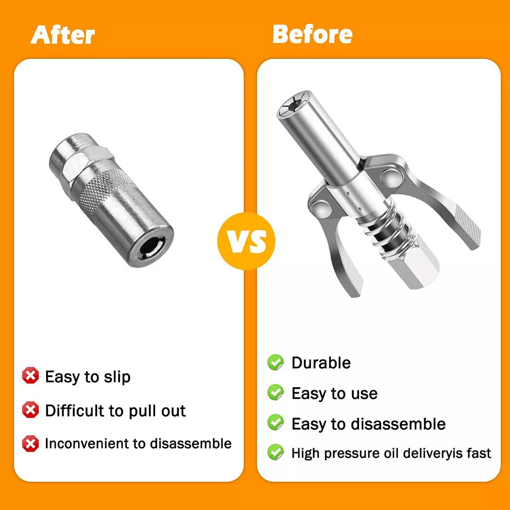 🏆Flash Sale⚡Double Handle High Pressure Quick Release Grease Coupler!!!