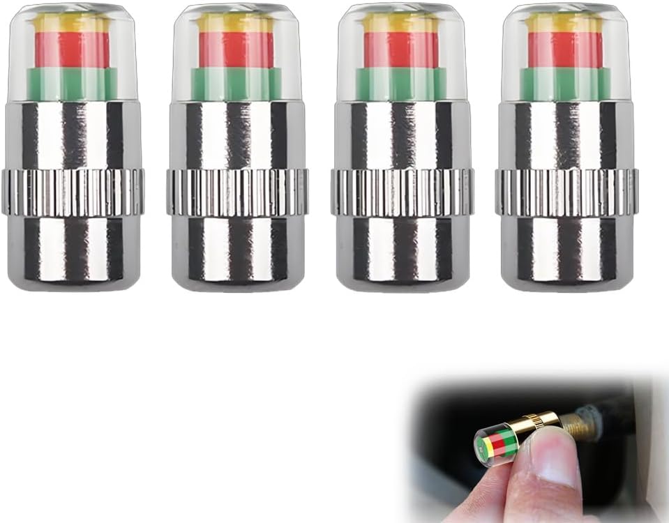 🔥Automotive Pressure Monitor Valve Caps - For Mid-Duty, Compact & Motorcycles, Bicycles - Compatible with Tire Pressure Monitoring (Copper Core)