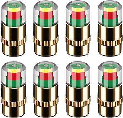 🔥Automotive Pressure Monitor Valve Caps - For Mid-Duty, Compact & Motorcycles, Bicycles - Compatible with Tire Pressure Monitoring (Copper Core)