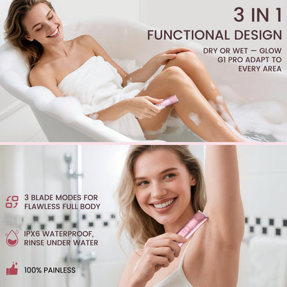Glow G1 Pro 3 in 1 Portable Women Bikini Trimmer&Shaver