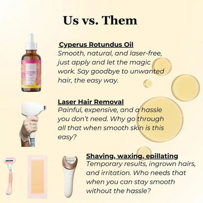 💖✨Cyperus Rotundus Oil for Natural Permanent Hair Reduction