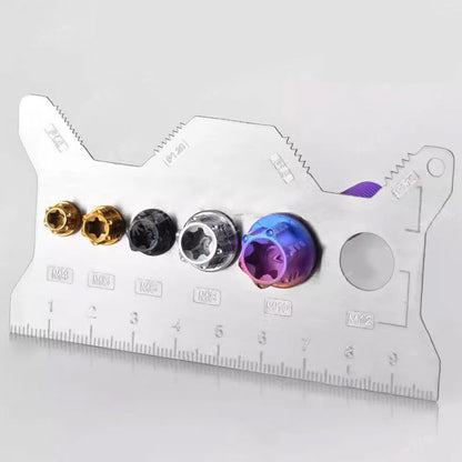 ✨Stop wasting time!💥Stainless Steel Double-Sided Bolt Gauge Card