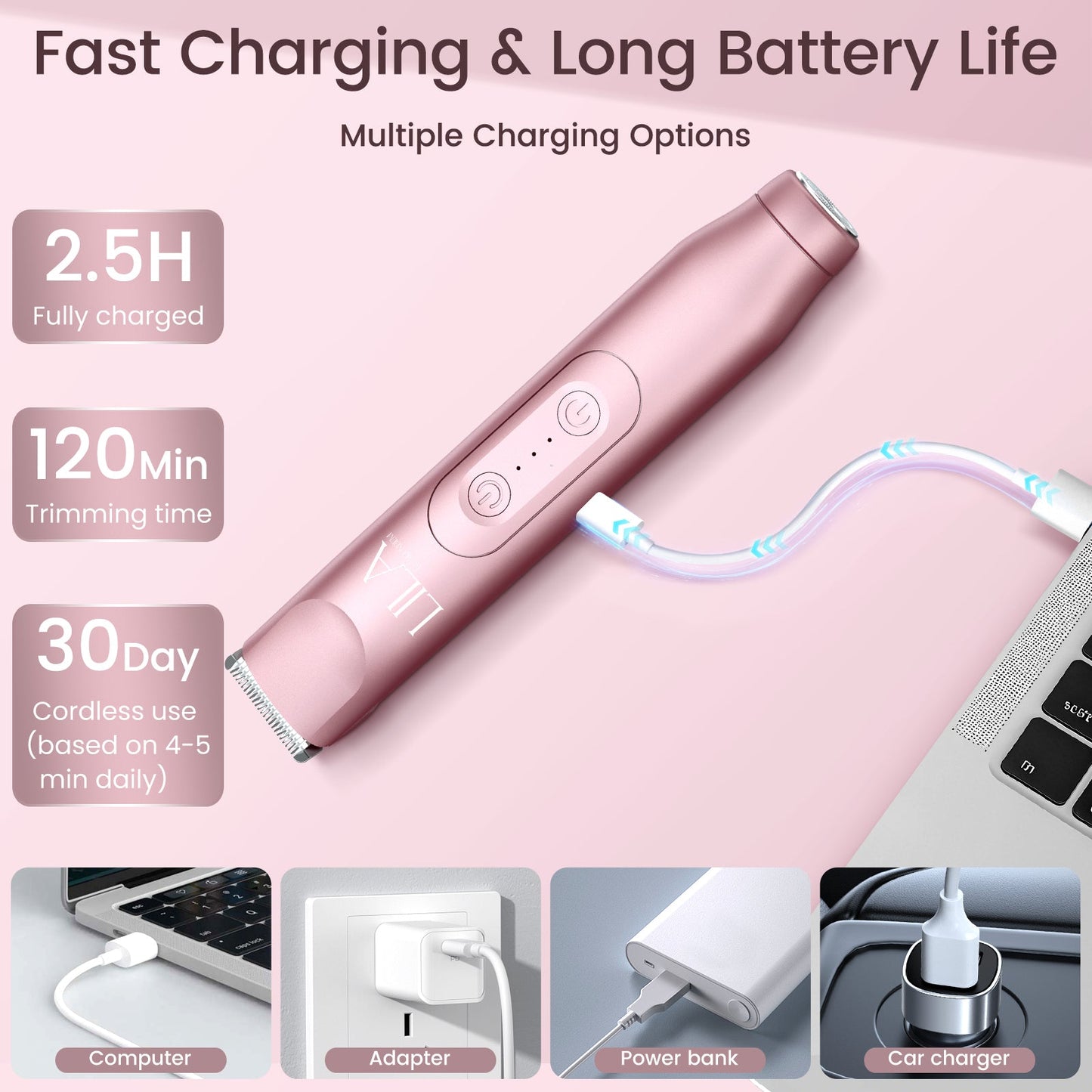 Glow G1 Pro 3 in 1 Portable Women Bikini Trimmer&Shaver