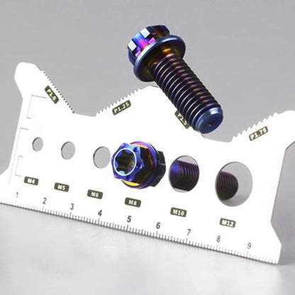 ✨Stop wasting time!💥Stainless Steel Double-Sided Bolt Gauge Card