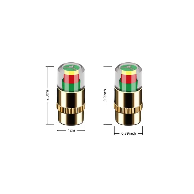 🔥Automotive Pressure Monitor Valve Caps - For Mid-Duty, Compact & Motorcycles, Bicycles - Compatible with Tire Pressure Monitoring (Copper Core)