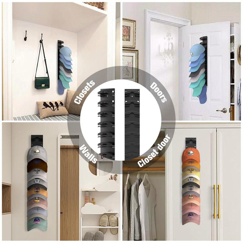 🔥Hat Organizer for Baseball Caps – No-Crush Hanging Cap Storage for Closet & Door✨