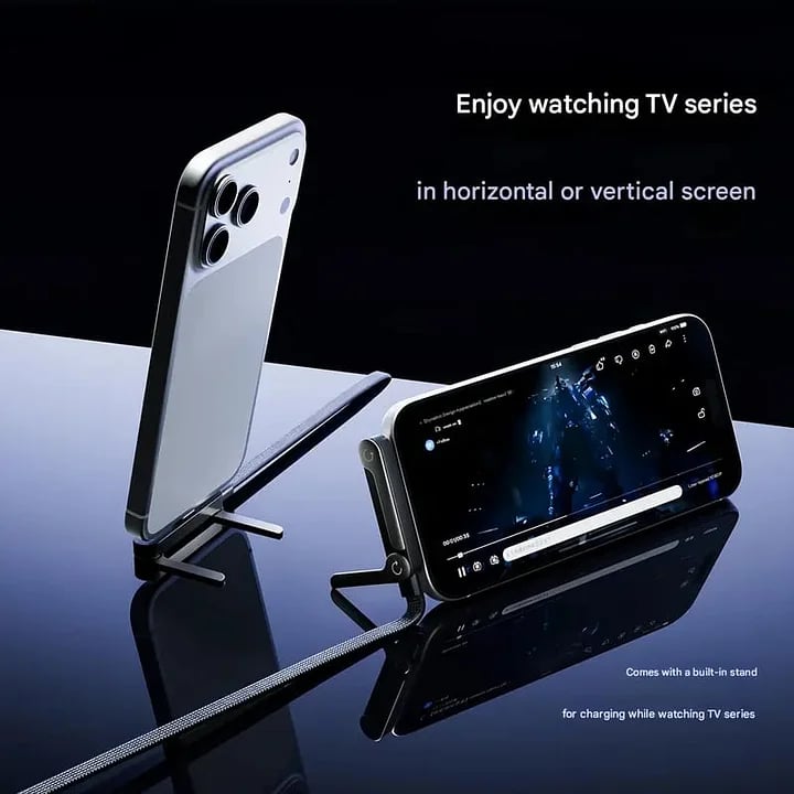 🔥Official Authorized⚡2-in-1 Invisible Holder Charger Cable – Fast Charging Cord with Built-In Phone Stand