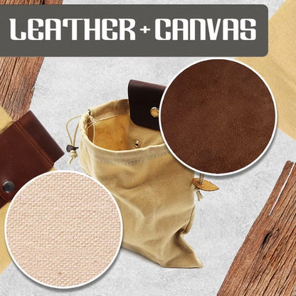 🏆Flash sale⚡Limited stock💥Leather & Waxed Canvas Pouch