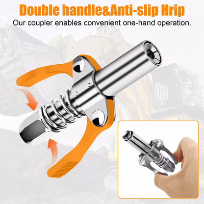 🏆Flash Sale⚡Double Handle High Pressure Quick Release Grease Coupler!!!